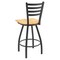 Holland Bar Stool Co 30" Swivel Bar Stool, Pewter Finish, Nat Oak Seat X410 - alternate 4